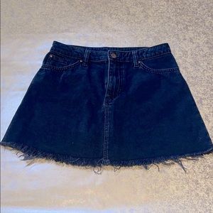 Black jean skirt
